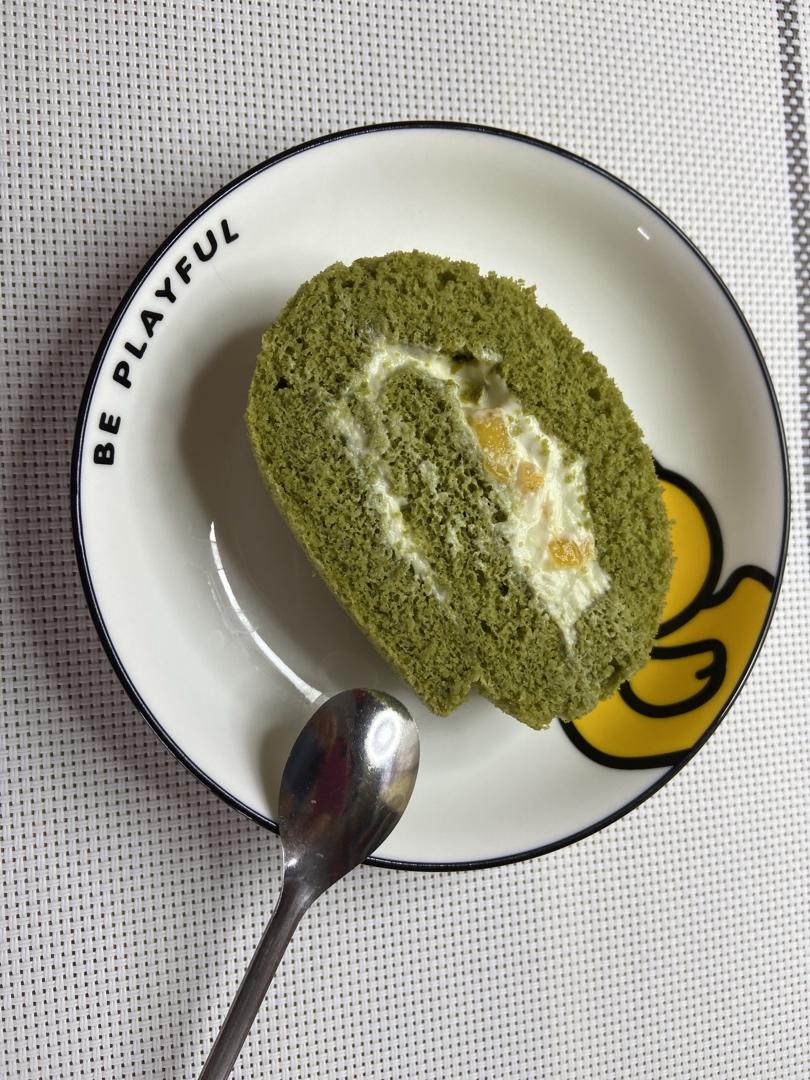 抹茶红豆蛋糕卷