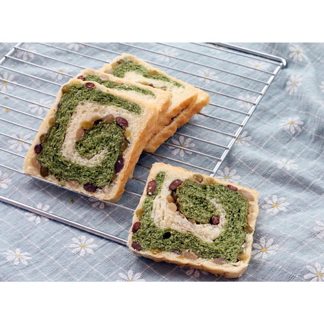 抹茶蜜豆吐司