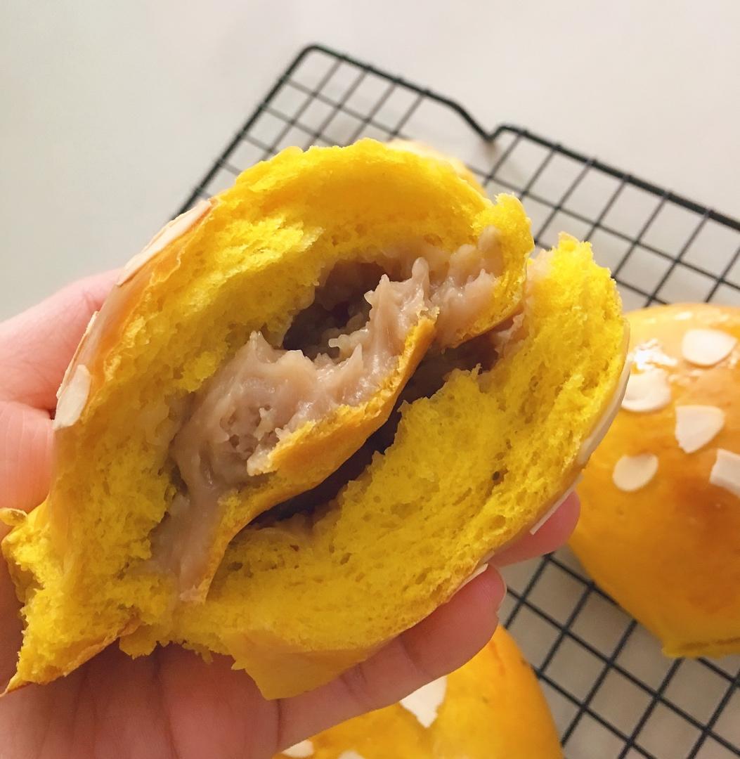 南瓜奶油小餐包（一次发酵）