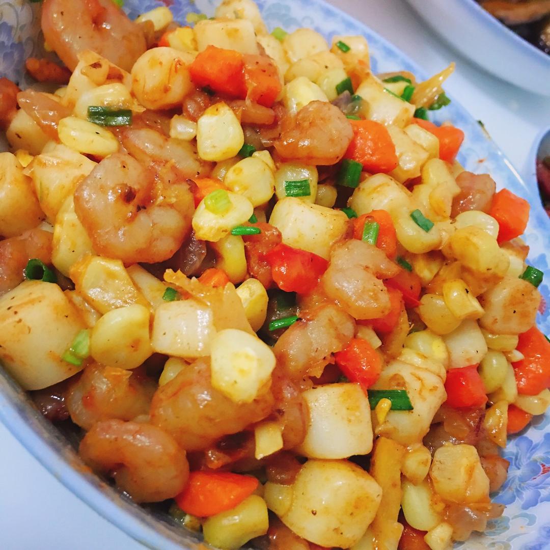 杂蔬虾仁炒年糕——打败QQ糖