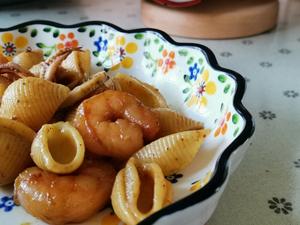 味好美～咖喱海鲜贝壳面的做法 步骤9