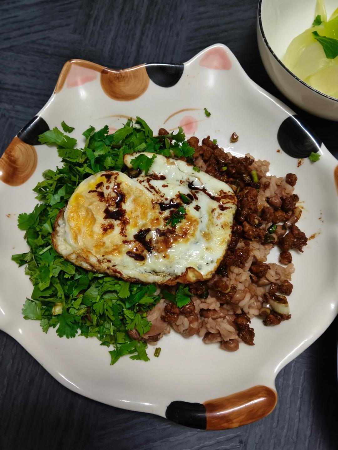 香菜肉末拌饭|一厨十好