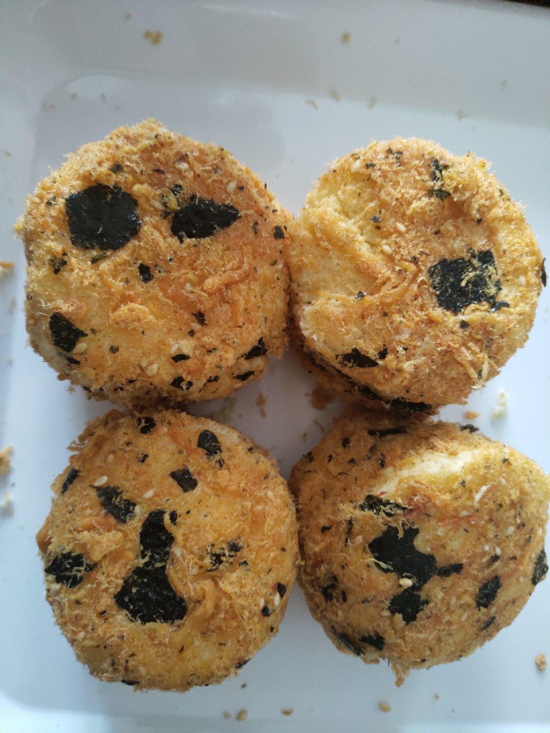 网红海苔肉松拉丝小贝（麻薯不用打蛋器放四天依然可以拉丝哦）