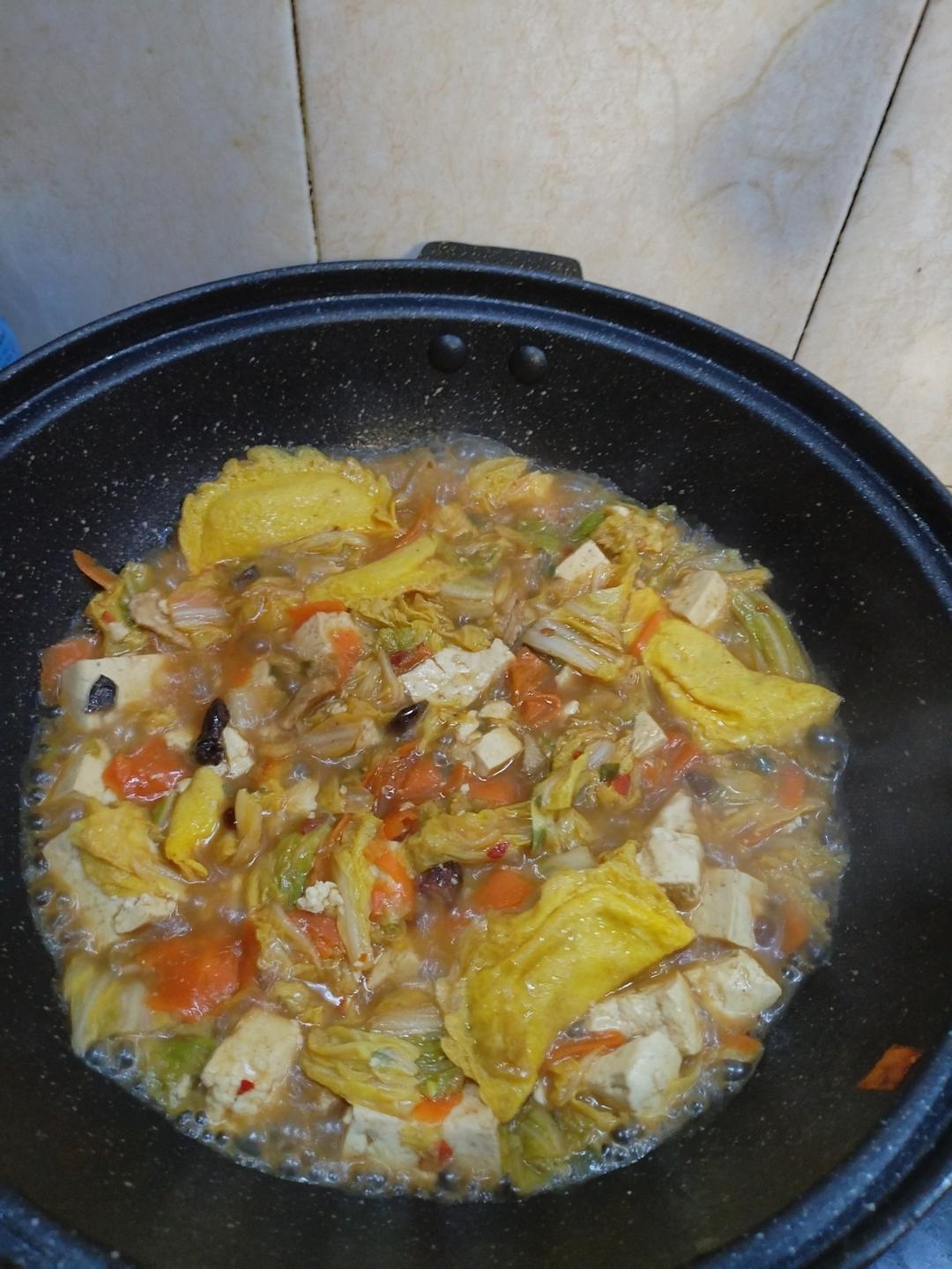 冬季最爱的家常菜！大白菜炖大豆腐或干豆腐