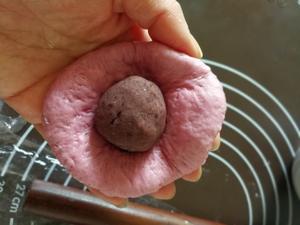 紫薯花朵夹馅面包的做法 步骤8