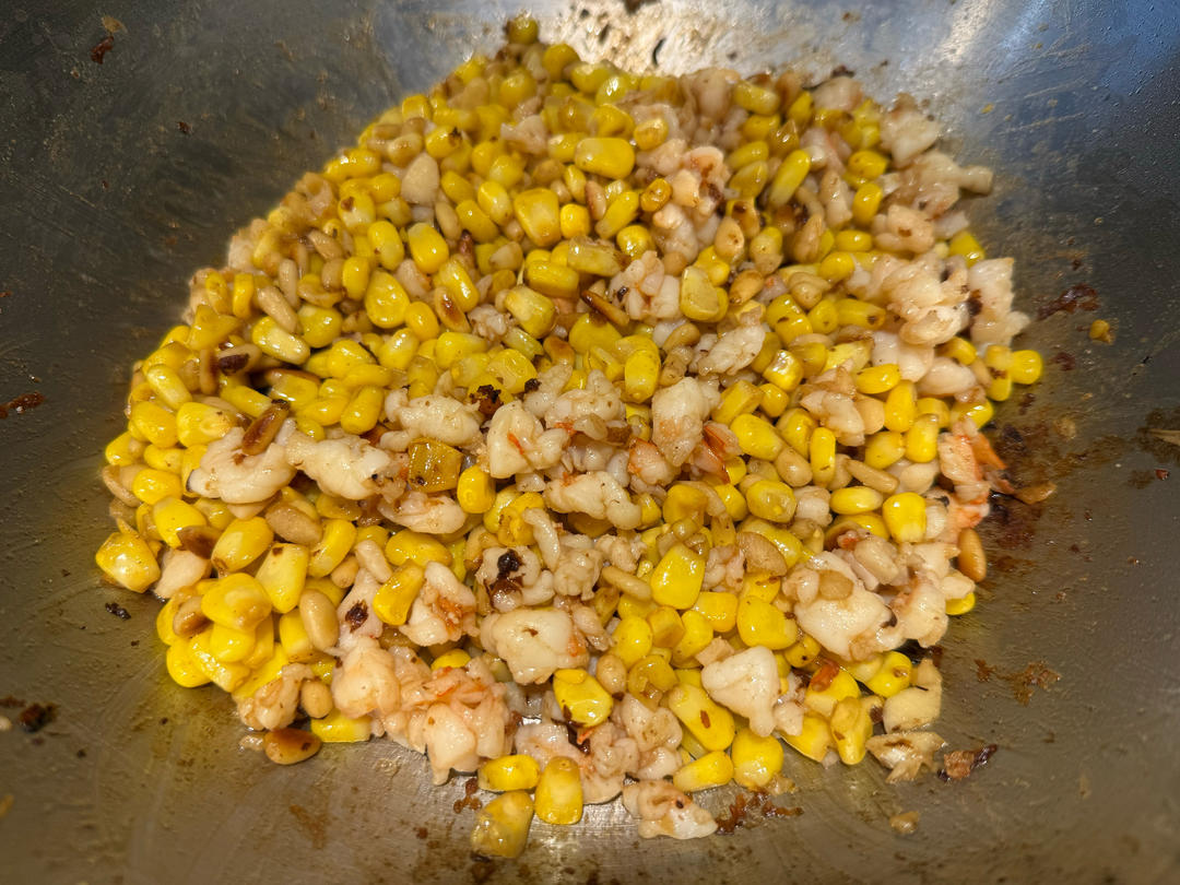 松子玉米炒虾仁