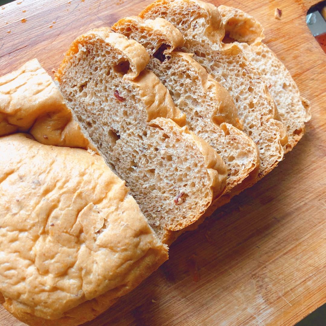 超软超低热量无糖低油全麦吐司(面包机)