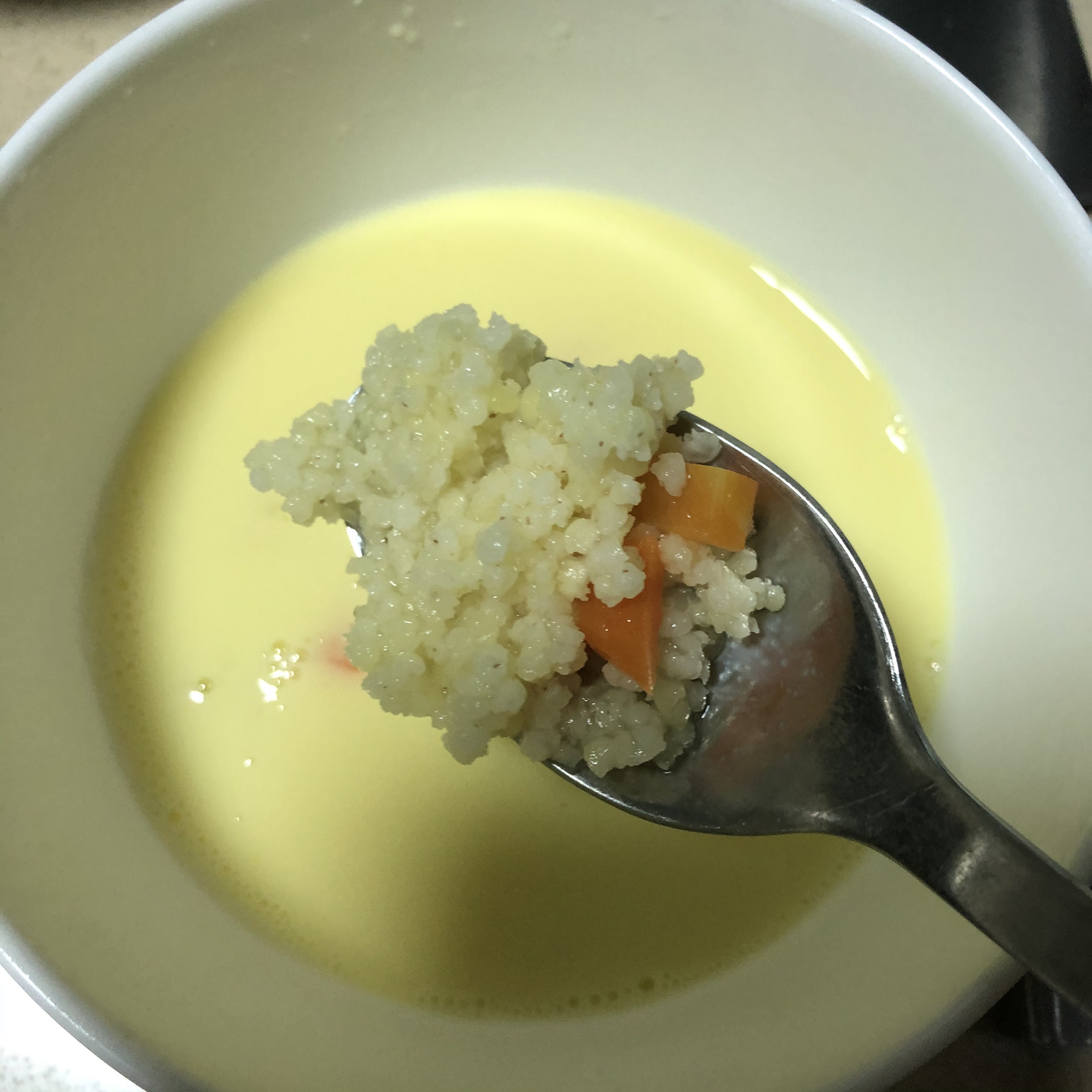 滑嫩小米蒸蛋黄的做法 步骤4