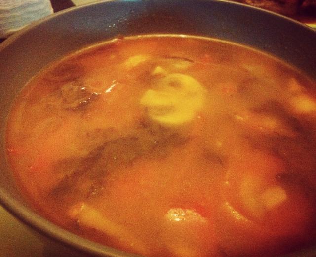 番茄蘑菇紫菜汤的做法
