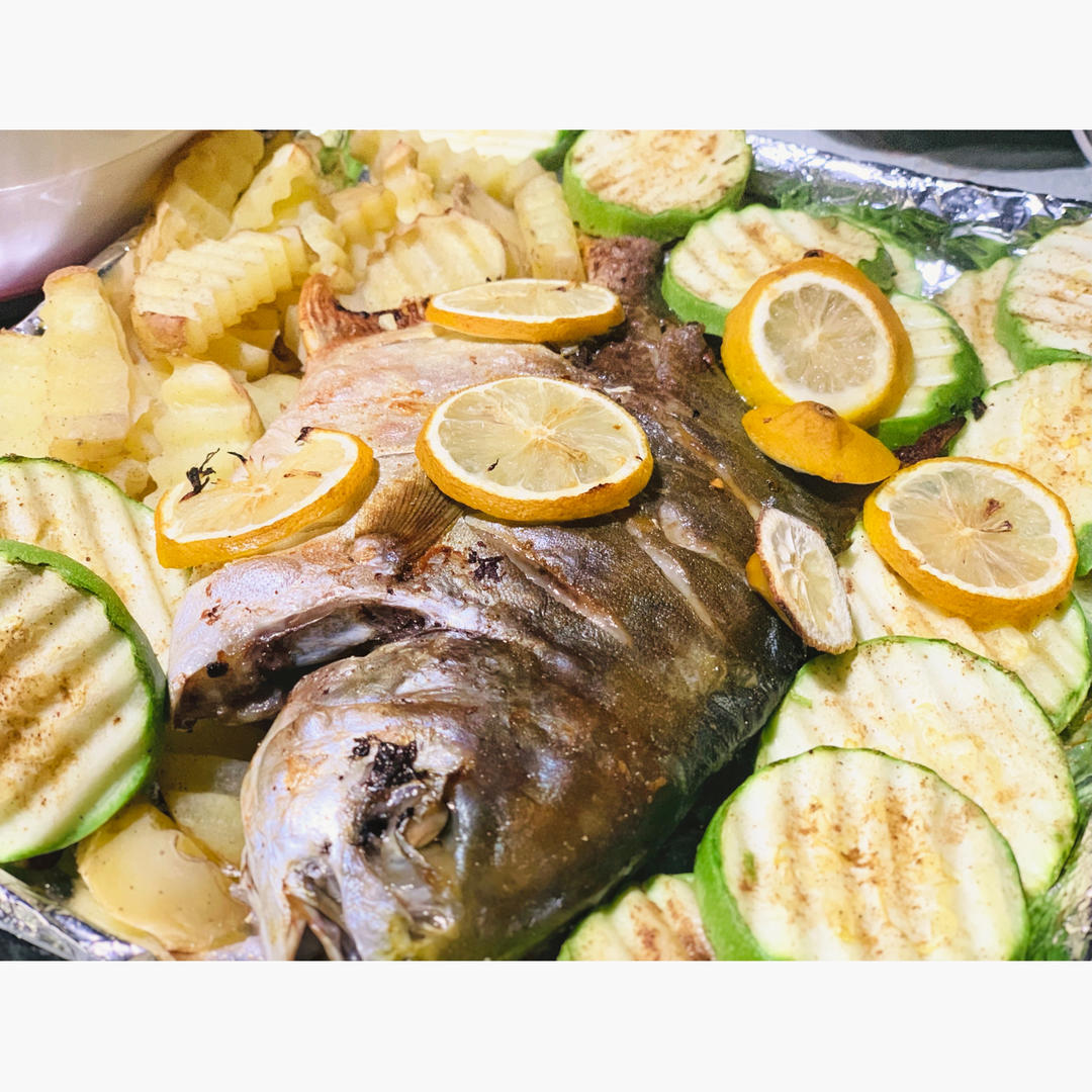 烤箱版柠檬孜然烤鱼