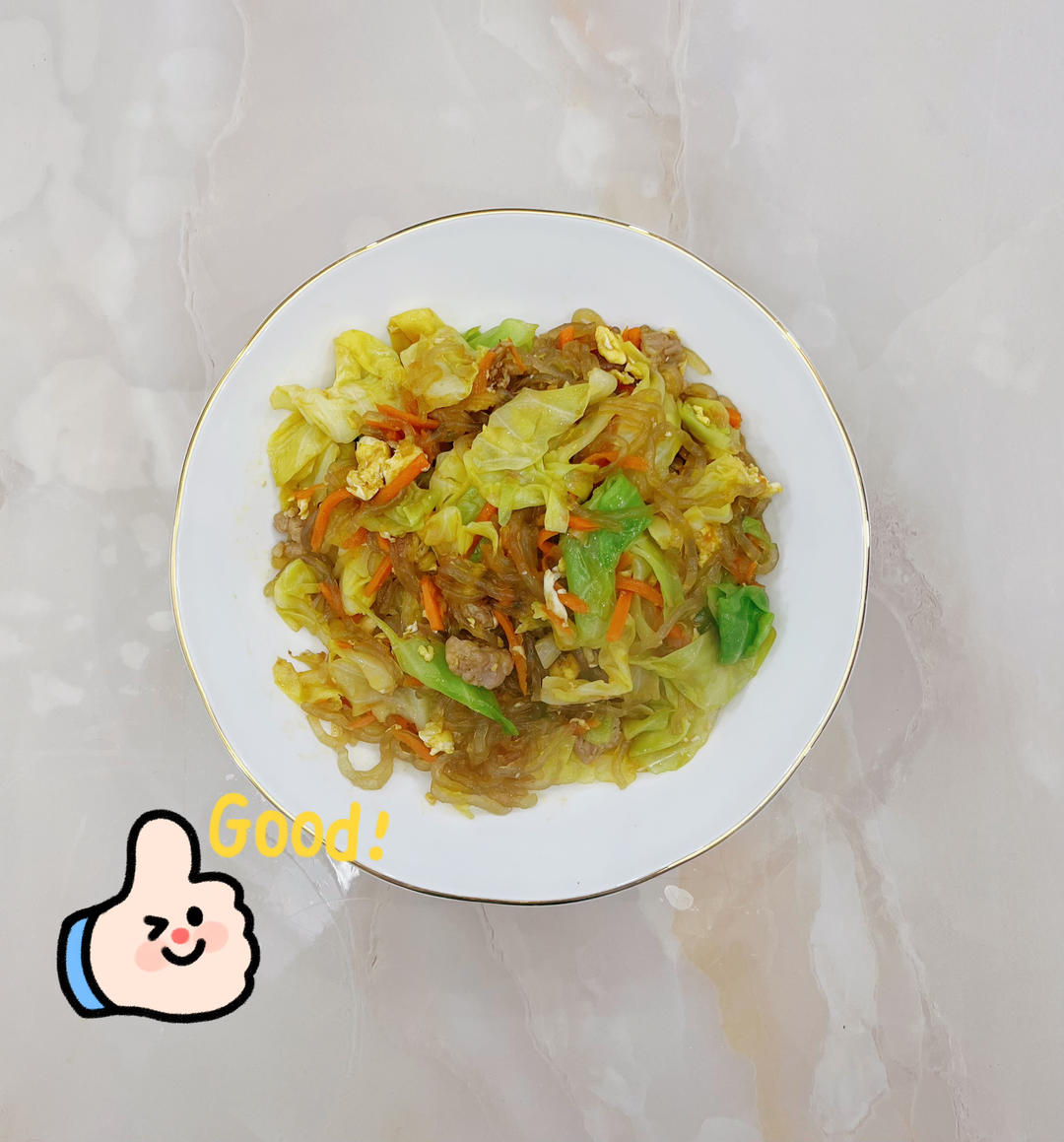 包菜炒粉丝