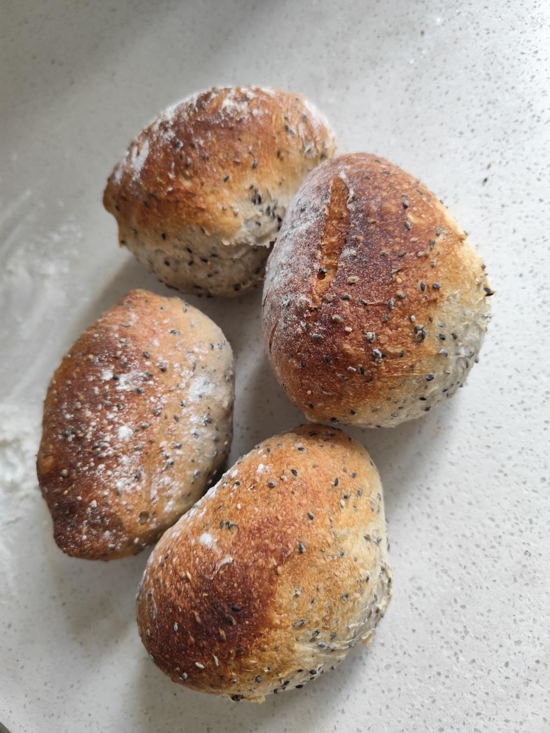 无需鲁邦种，直接法无油无糖谷物欧包