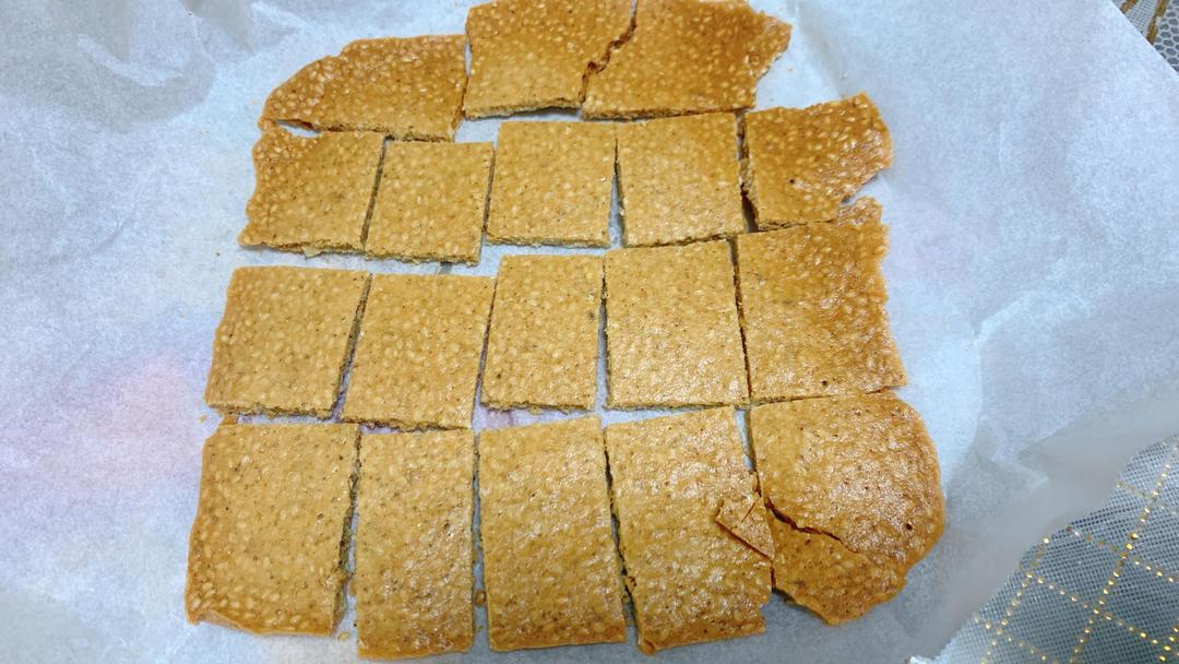 芝麻薄脆饼干，一步操作，超级简单