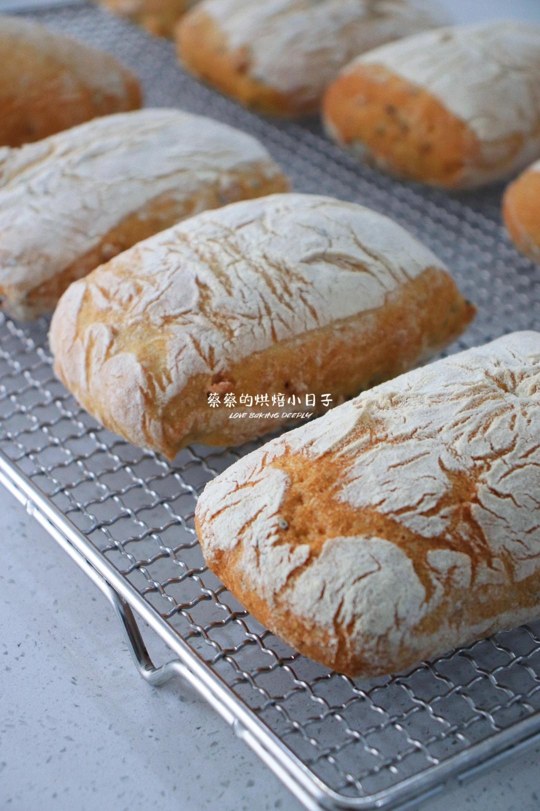 低脂饱腹｜这全麦恰巴塔面包好吃又易做！