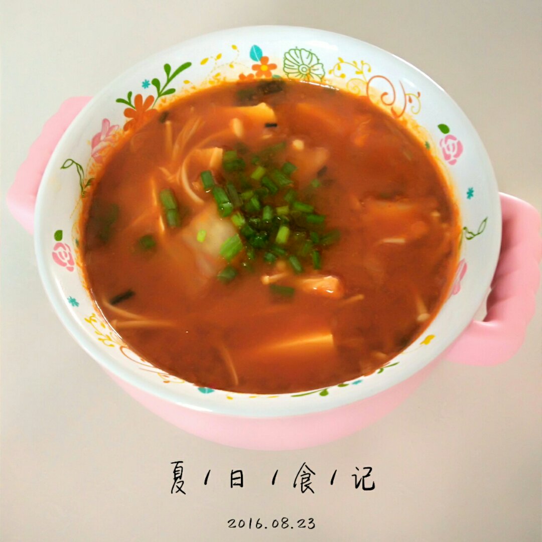 辣白菜豆腐汤