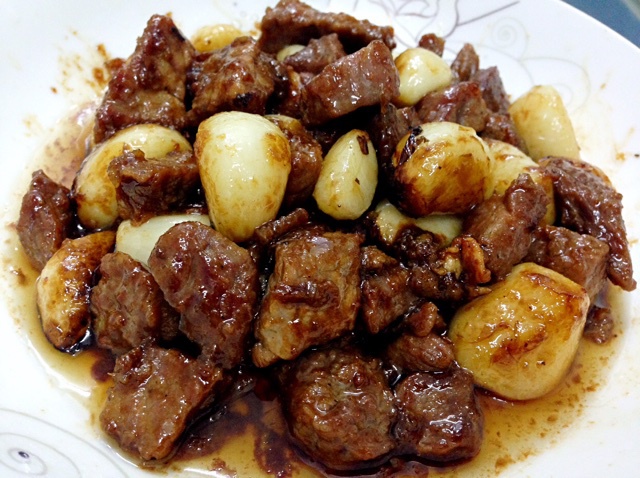 黑蒜子牛肉粒