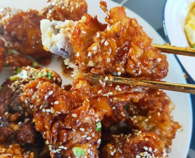 好吃到尖叫的韩国炸鸡，“韩式蜂蜜黄油炸鸡”的做法