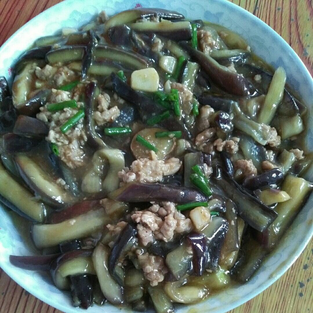 红烧肉沫茄子