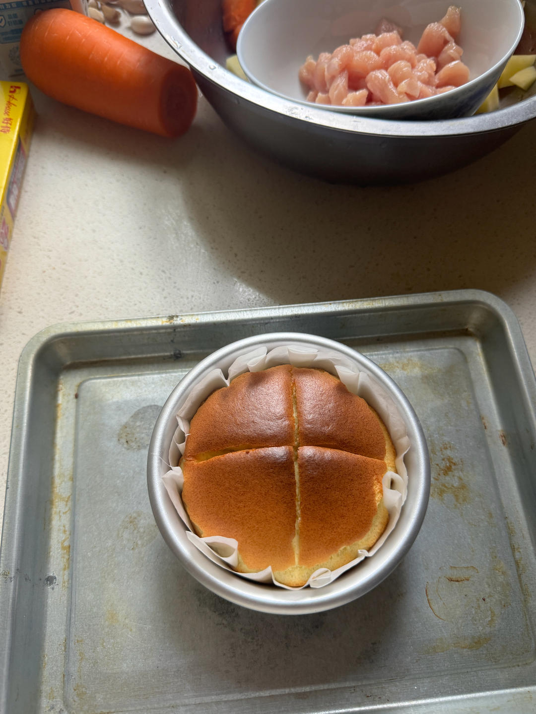 烤舒芙蕾🥞简单方便一次成功～口感绵密好吃😋