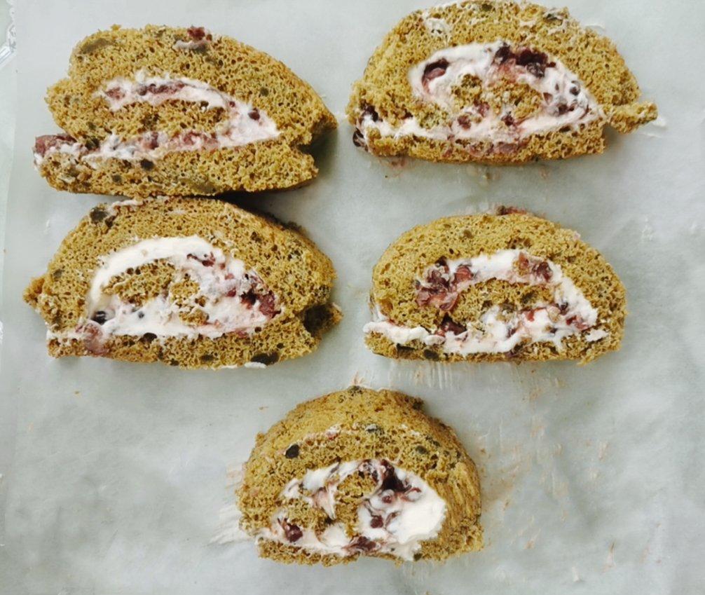 抹茶红豆蛋糕卷