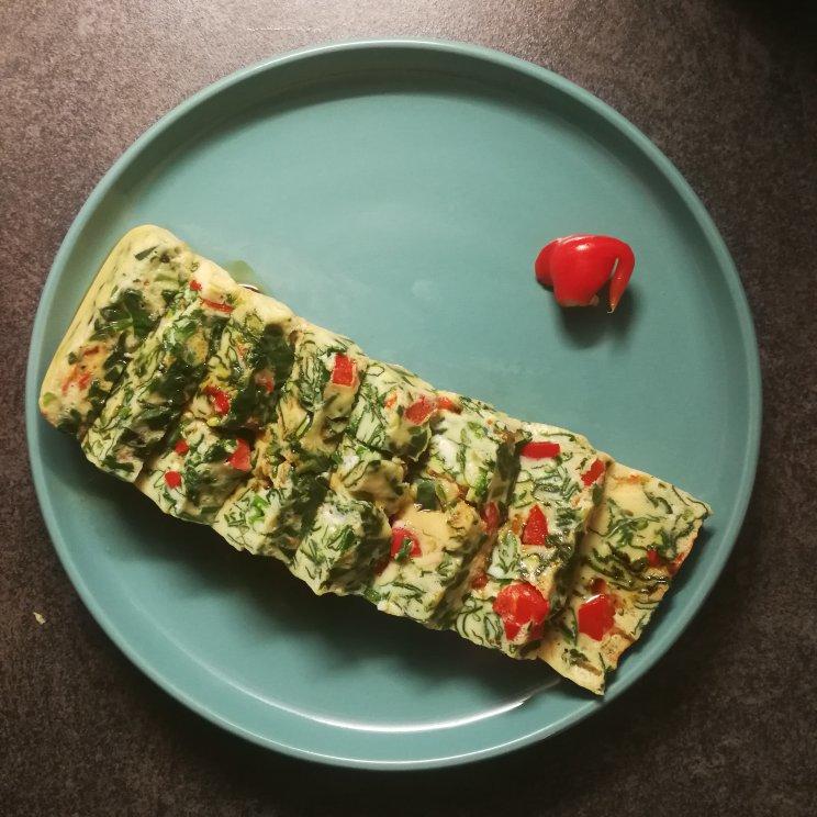 蘸汁菠菜鸡蛋糕——春季养生多吃菠菜