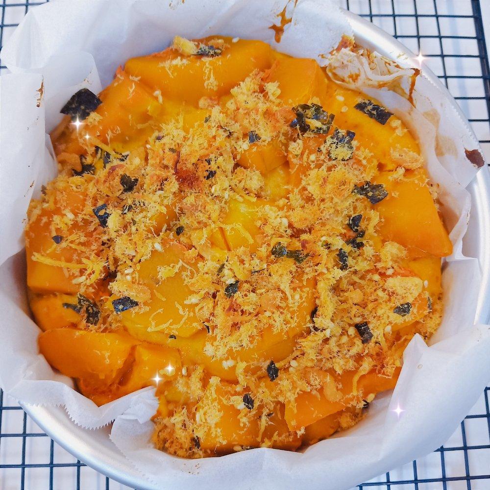 无油无糖|🎃免打发全麦肉松南瓜磅蛋糕🍰
