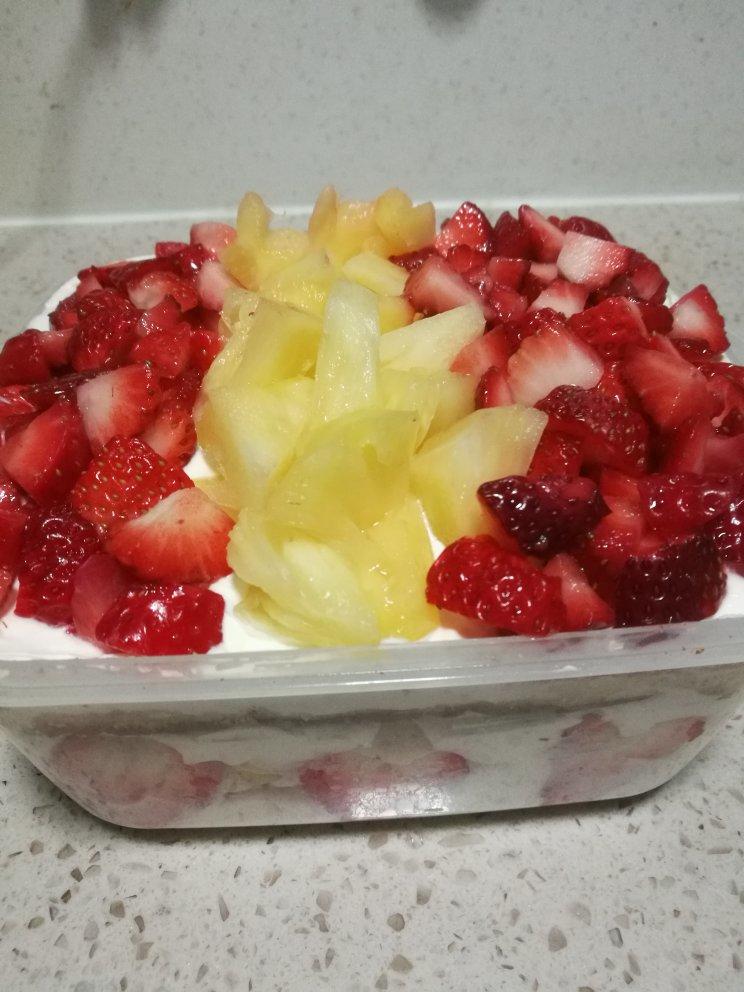 简单快手的便当饭盒水果盒子蛋糕