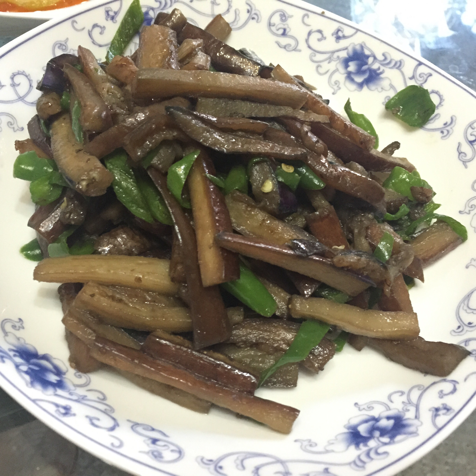 青椒炒茄子