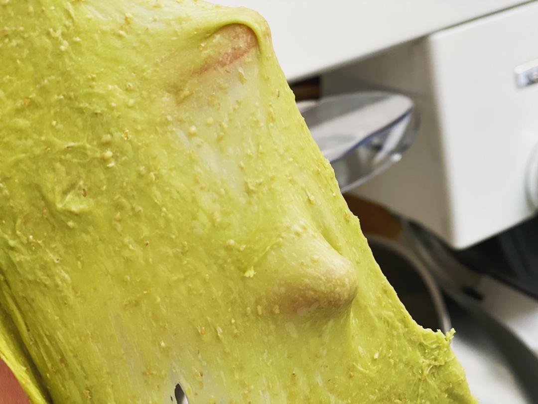 抹茶红豆麻糬软欧面包