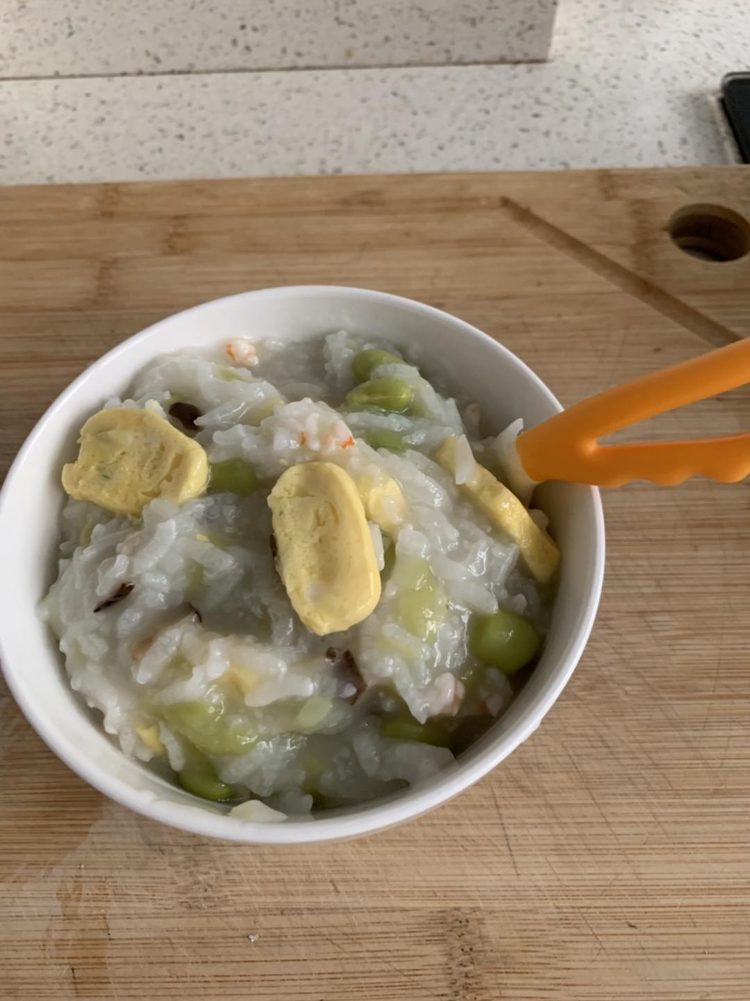 丝瓜毛豆虾肉菜饭（宝宝菜）