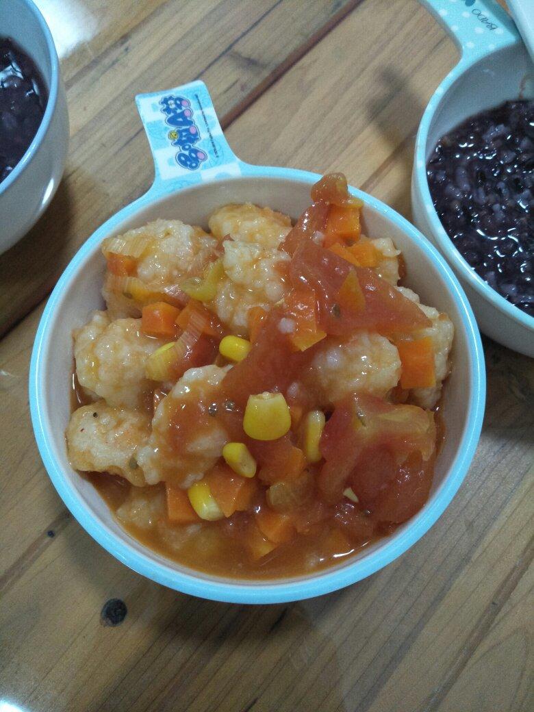 快手宝宝营养餐——茄汁虾球