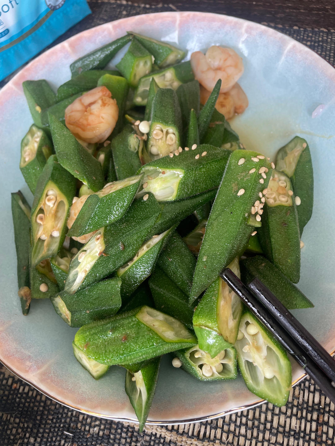 秋葵炒虾仁🍤