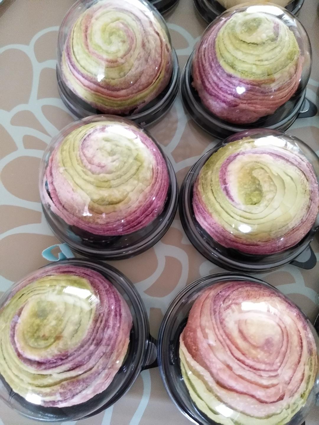 彩虹渐变蛋黄酥（无需揉出膜）