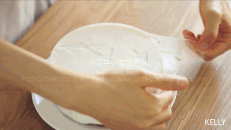 無需抹面的輕卡紅絲絨蛋糕/低卡配方+裝飾竅門+擠花方法/烘焙視頻蛋糕篇11「美式蛋糕」的做法 步驟39