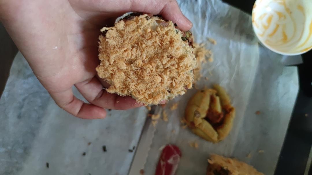 海苔香葱肉松面包卷（28cm方盘）