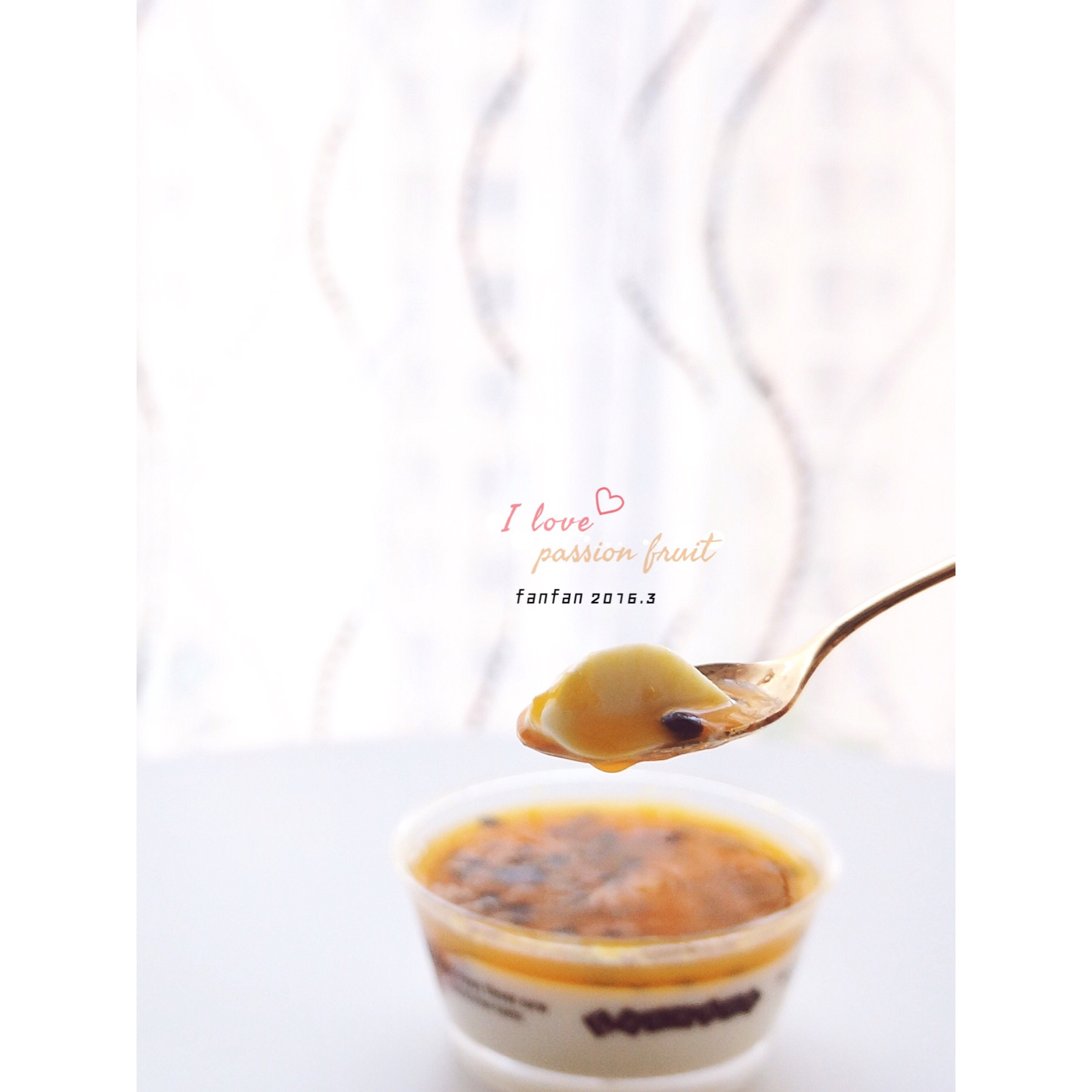 百香果酸奶意式奶冻<Passionfruit Yogurt Panna Cotta>