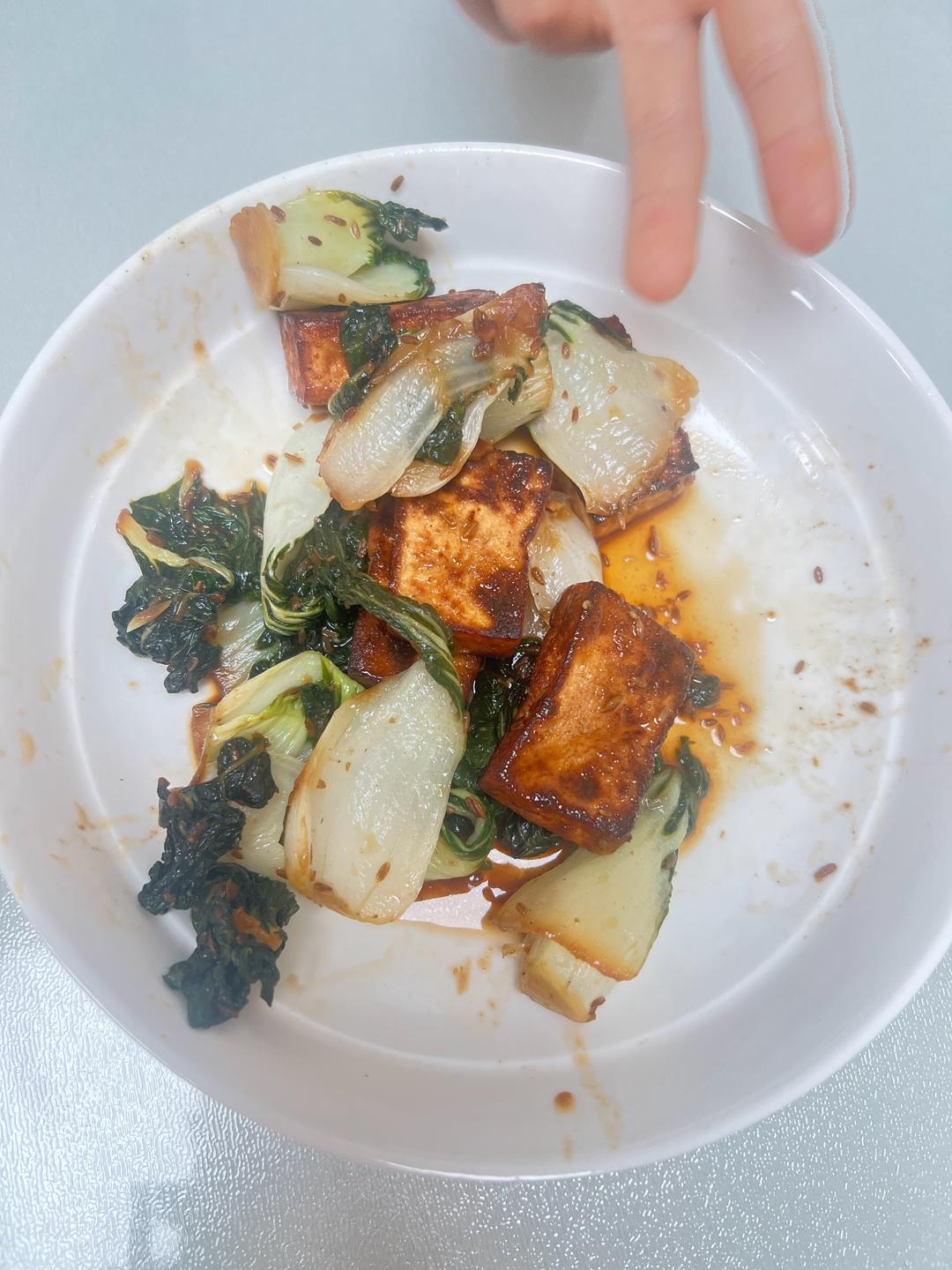 奶白菜炒豆腐