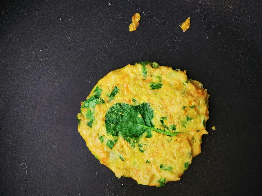 香菇火腿燕麦烙蛋 （减肥餐）