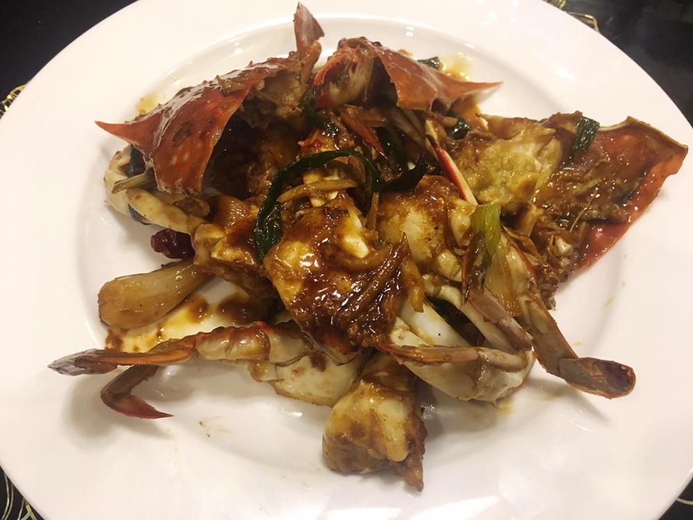 姜葱炒梭子蟹