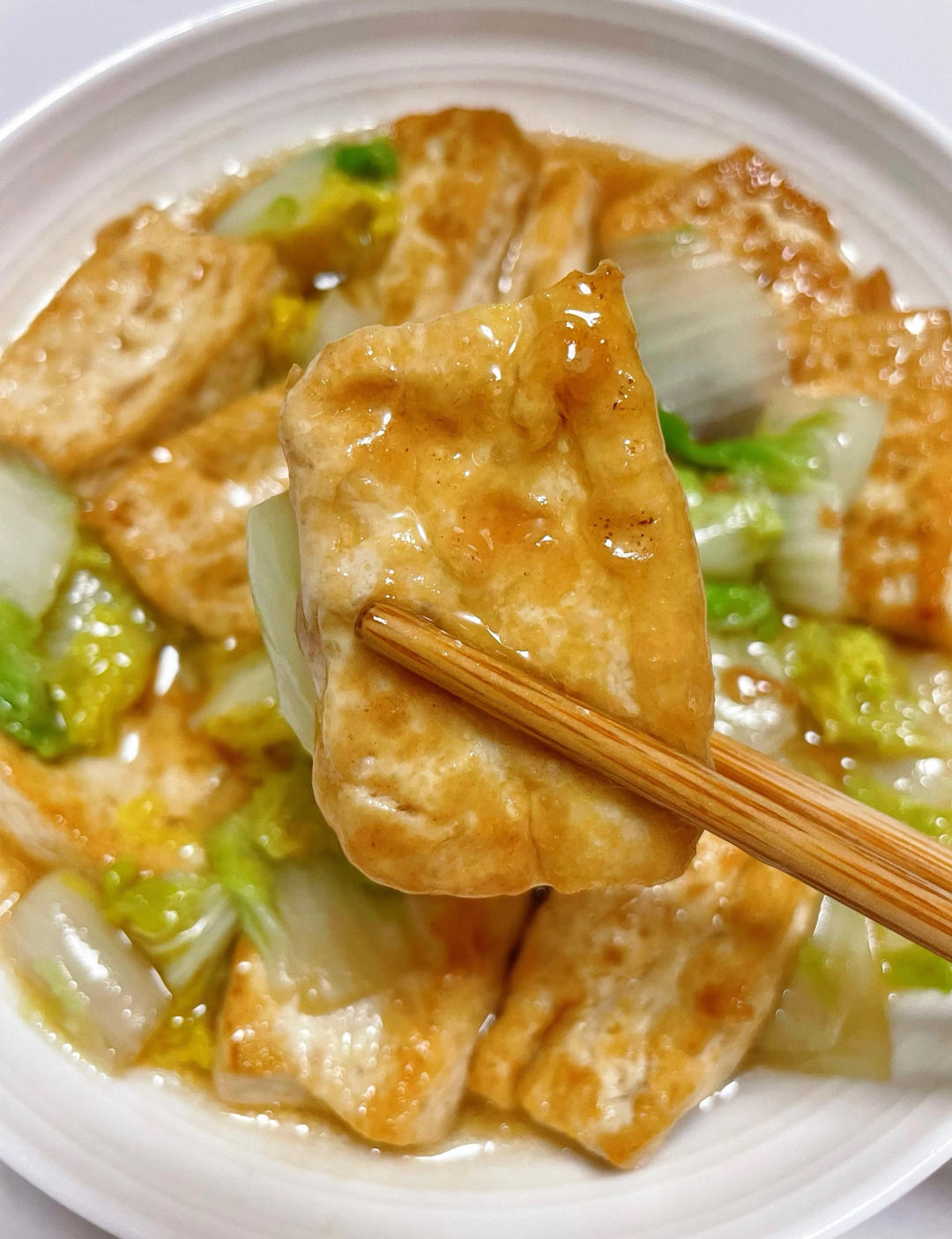 豆腐燜白菜的做法 步驟3