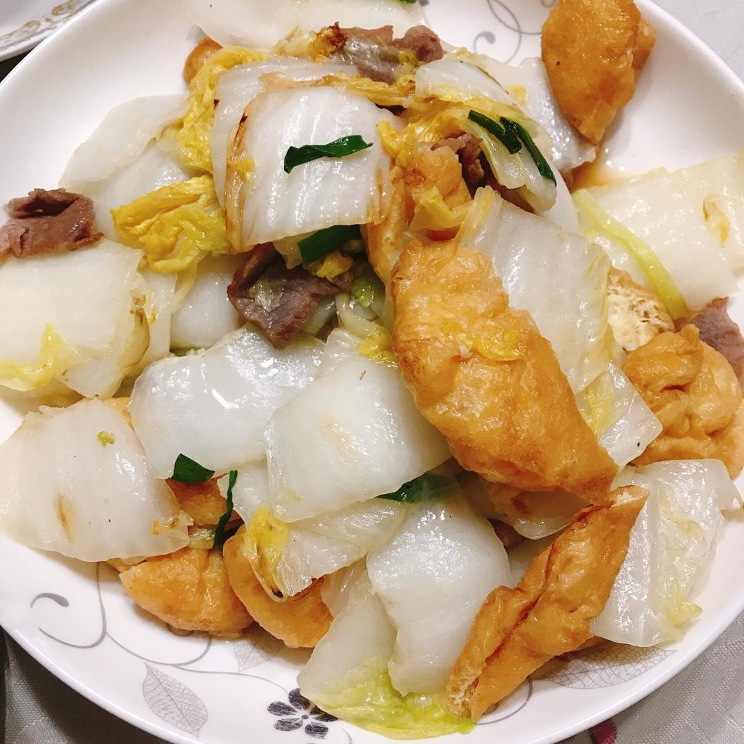 油豆腐焖娃娃菜