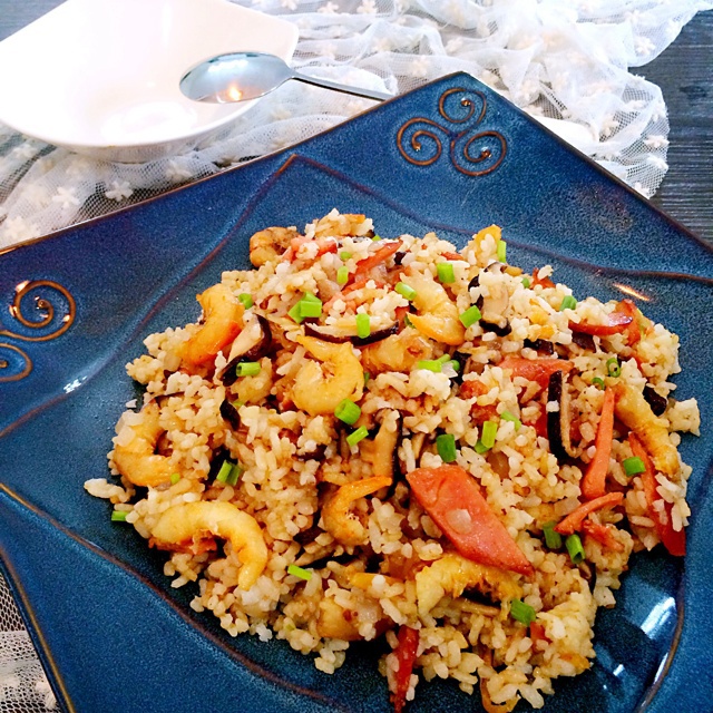 香菇虾仁炒饭（干货版）