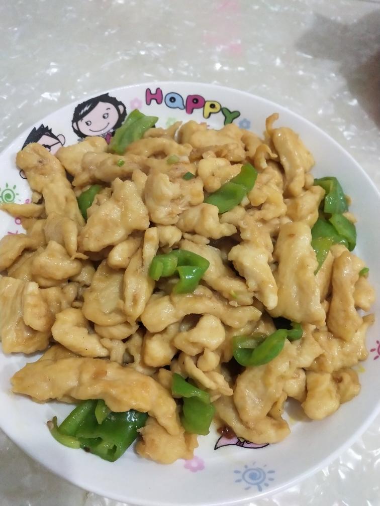 青椒炒鸡肉片