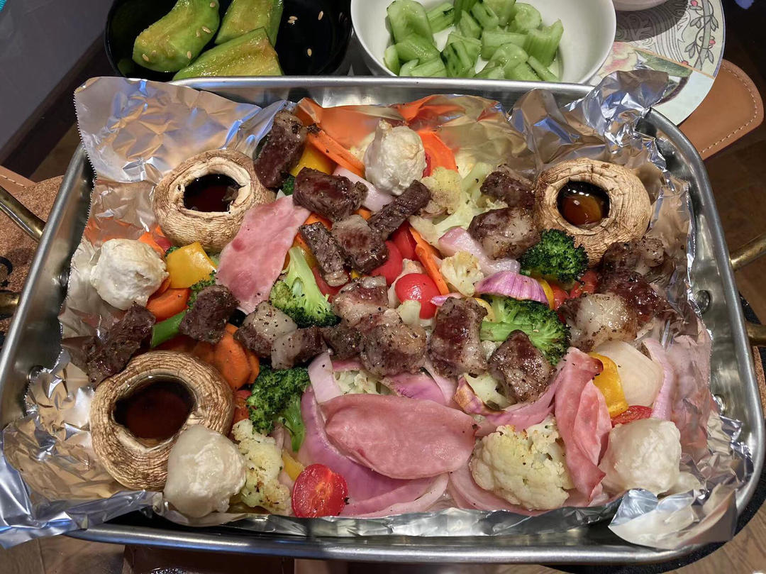 低脂饱腹餐‼️鸡胸肉烤时蔬🔥好吃不怕胖