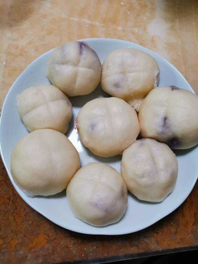 开口紫薯包