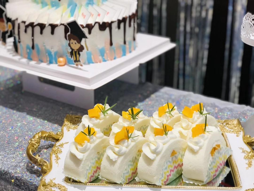 芒果戚风蛋糕卷