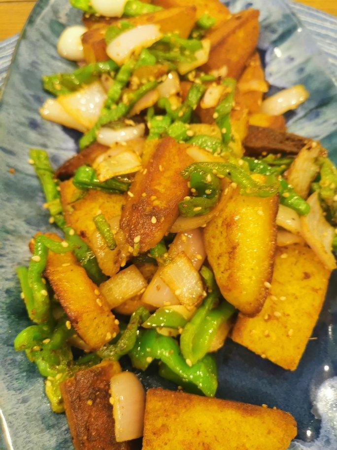 孜然炒饼子