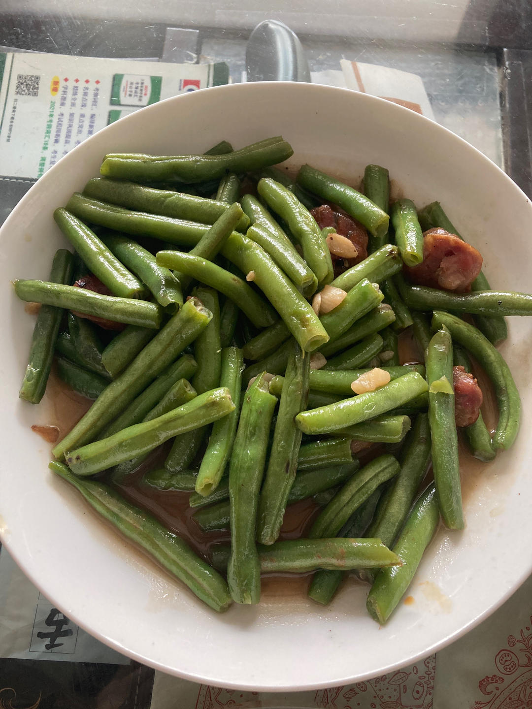 咸香下饭~四季豆炒腊肠  记得多焖米饭
