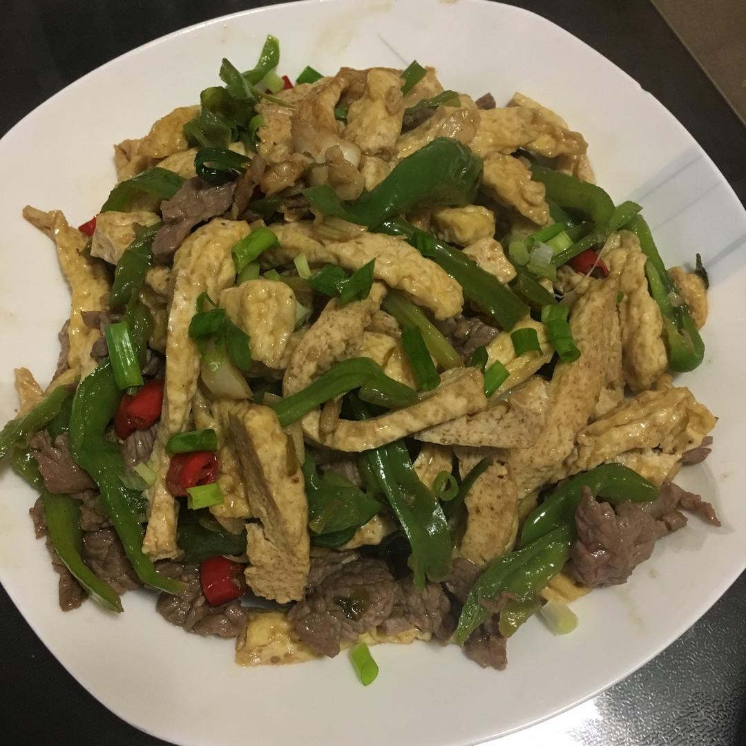 双椒油豆腐