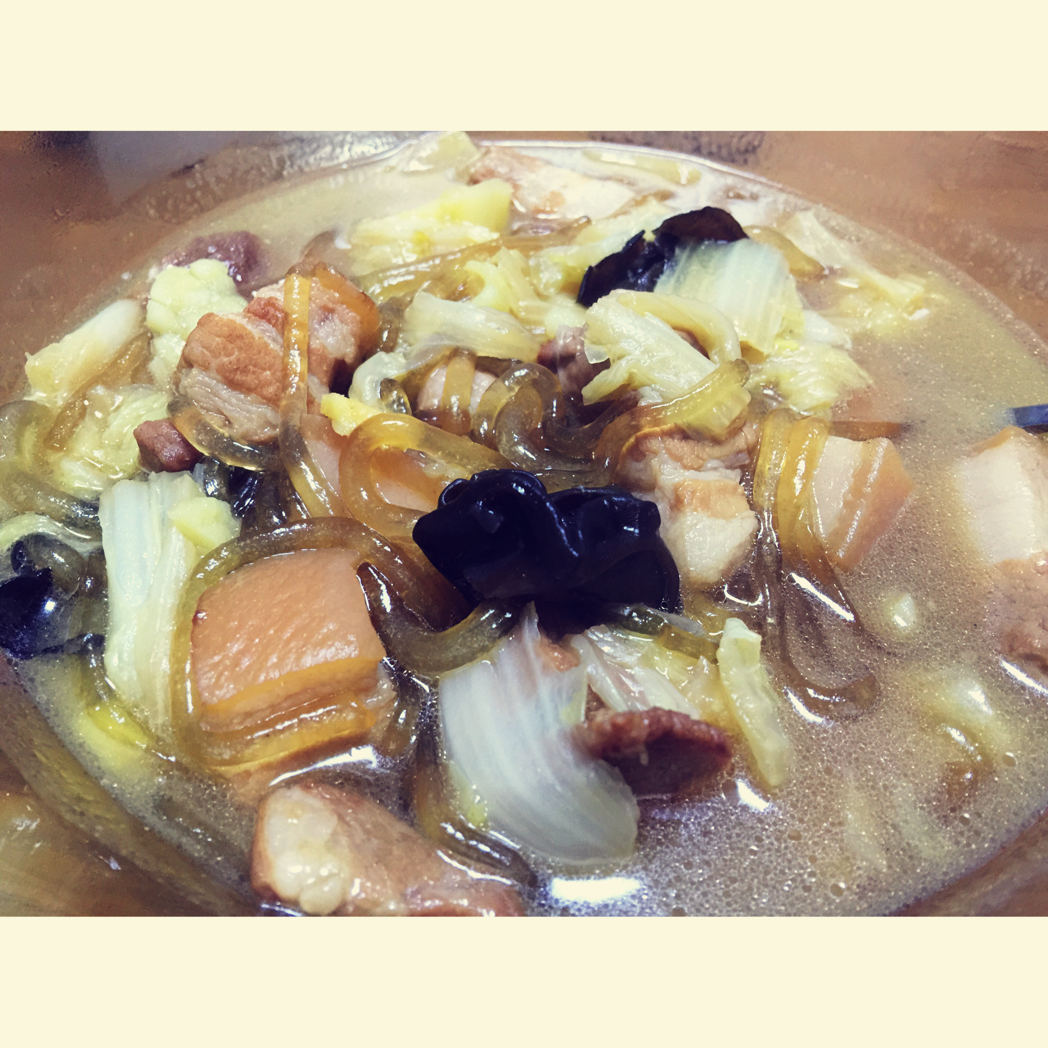 猪肉白菜炖粉条